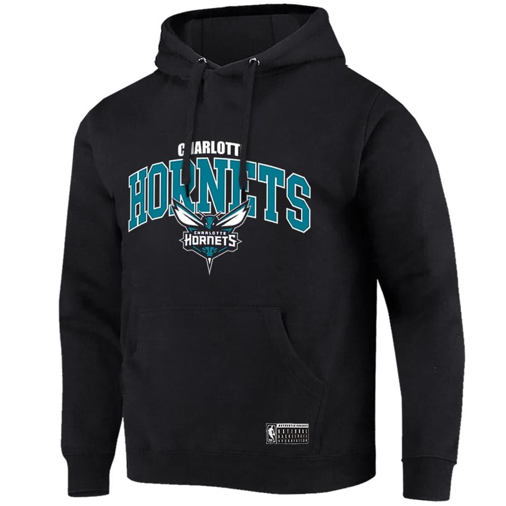 NBA Essentials Jumpers Charlotte Hornets NBA Essentials Team Arch Hoodie Jumper - Black
