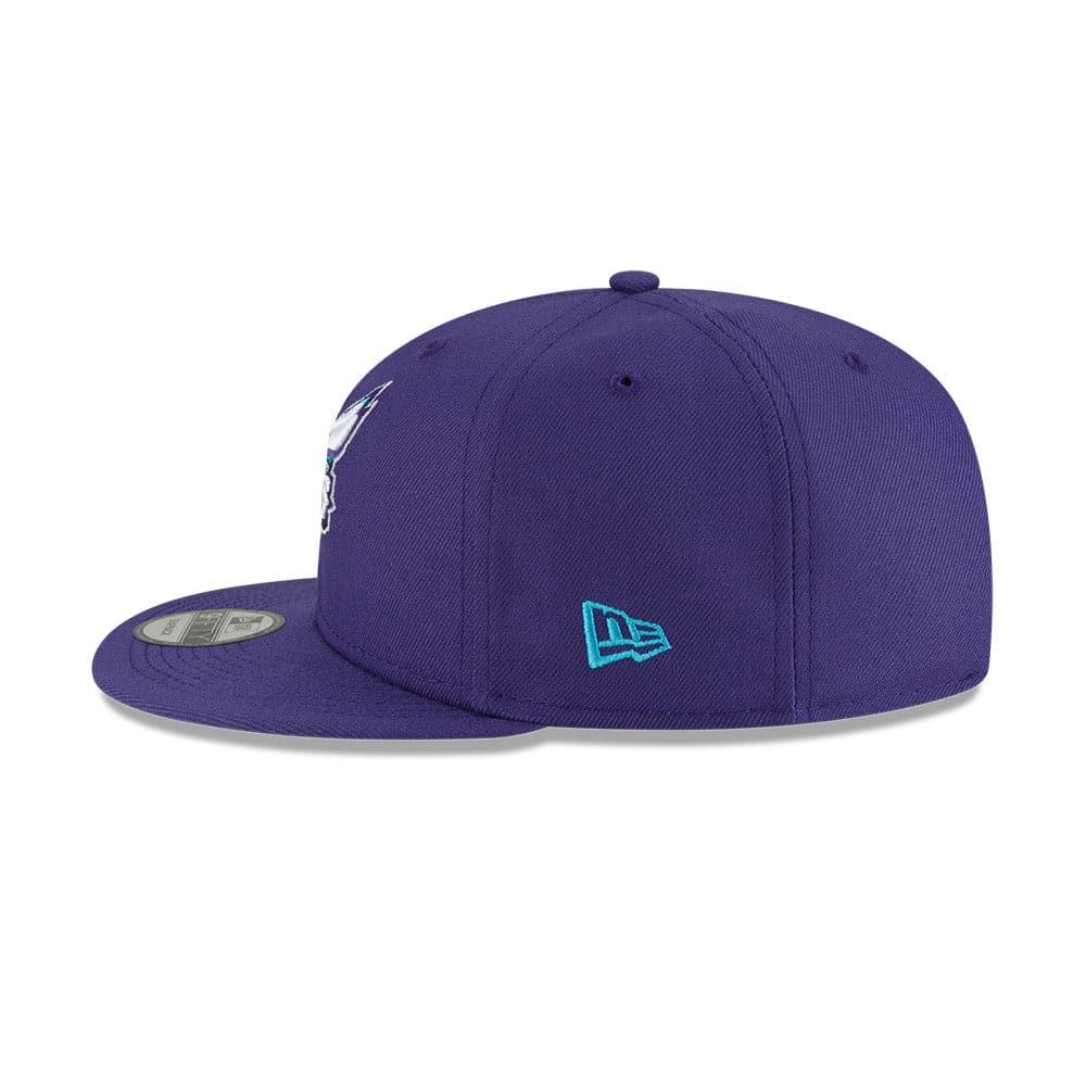 New Era Caps Charlotte Hornets New Era NBA 21-22 Back Half 9FIFTY Snapback Hat - Purple