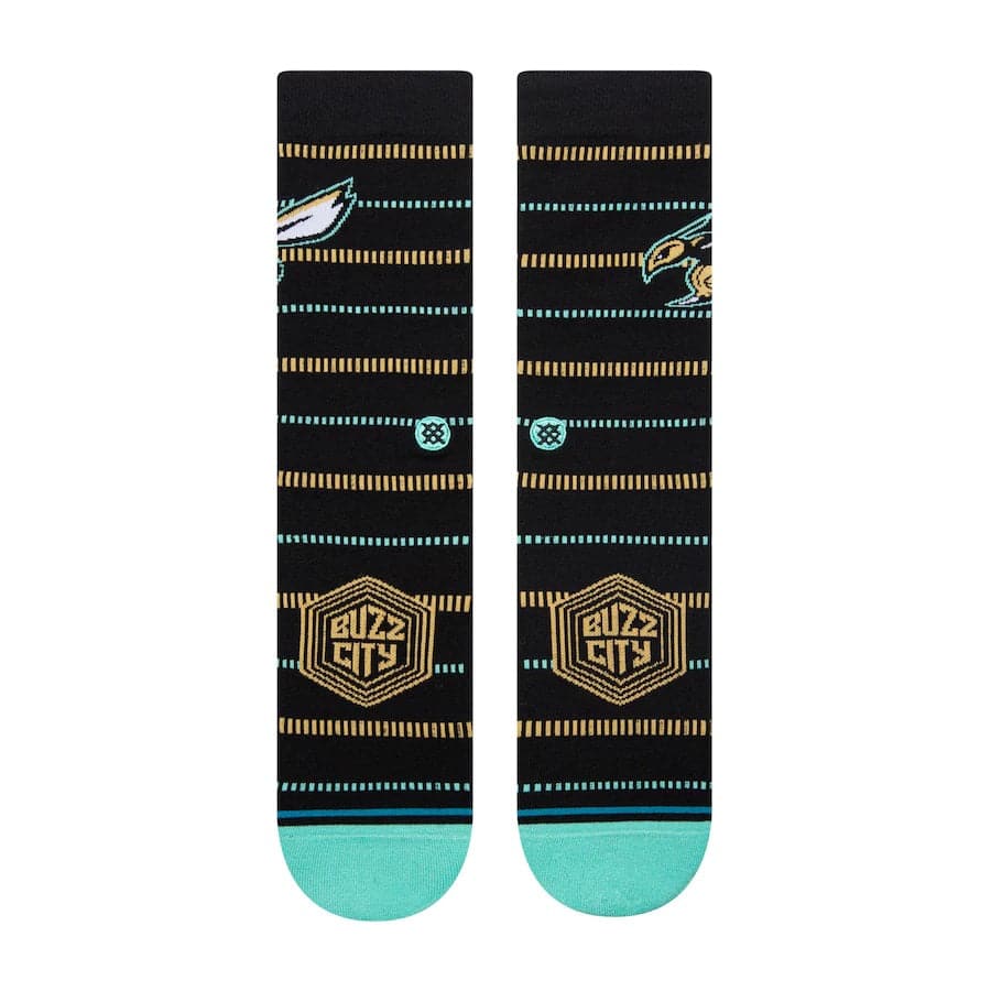 Stance Socks Large (9-12 US) Charlotte Hornets Stance NBA 22-23 City Edition Crew Socks - Black