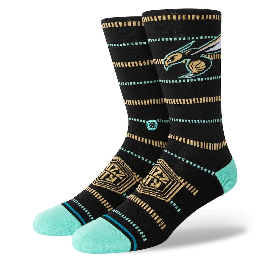 Stance Socks Large (9-12 US) Charlotte Hornets Stance NBA 22-23 City Edition Crew Socks - Black