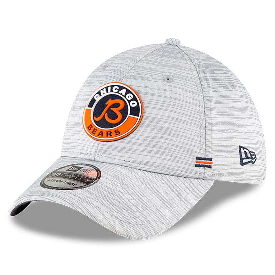 New Era Caps Chicago Bears Alternate New Era NFL 2020 Sideline 39THIRTY Flex Fit Curve Hat - Grey