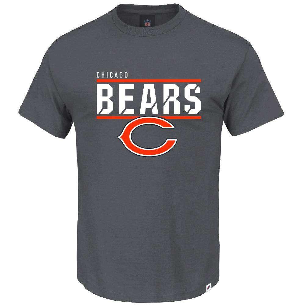 Majestic Athletic T-Shirts Chicago Bears Majestic NFL Team Flex T-Shirt - Coal