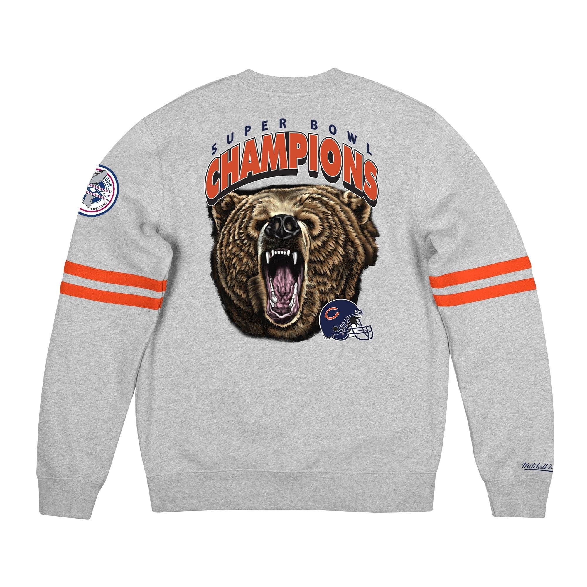 Mitchell And Ness Jumpers Chicago Bears Mitchell & Ness NFL All Over Champs Premium Crew Jumper - Grey
