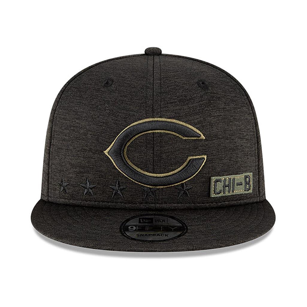 New Era Caps Chicago Bears New Era NFL 2020 Salute To Service 9FIFTY Snapback Hat - Black