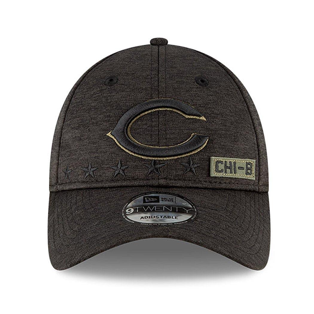 New Era Caps Chicago Bears New Era NFL 2020 Salute To Service 9TWENTY Curve Hat - Black