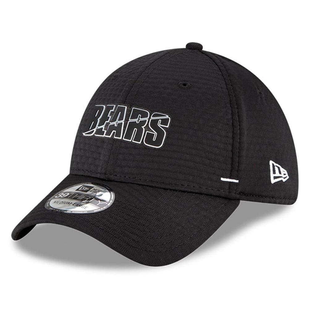 New Era Caps Chicago Bears New Era NFL 2020 Summer Sideline 39THIRTY Flex Fit Curve Hat - Black