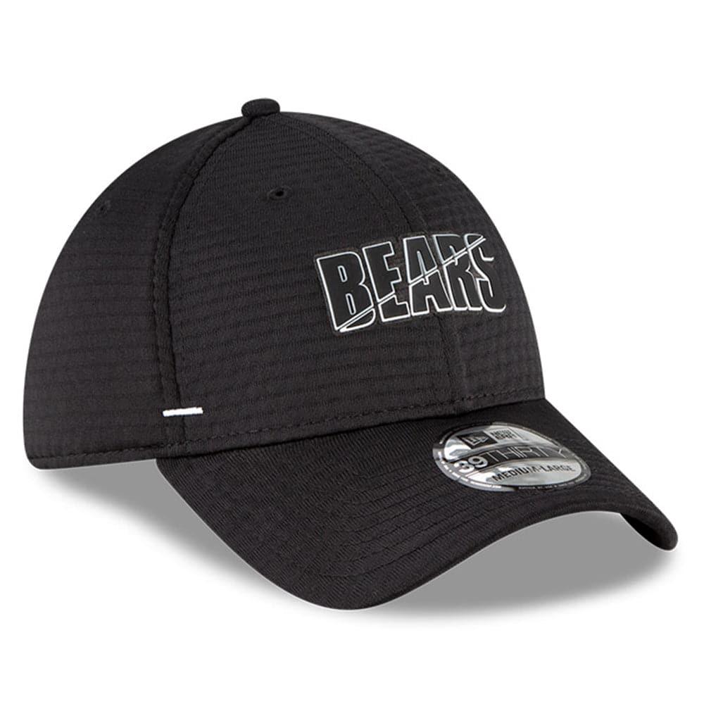 New Era Caps Chicago Bears New Era NFL 2020 Summer Sideline 39THIRTY Flex Fit Curve Hat - Black
