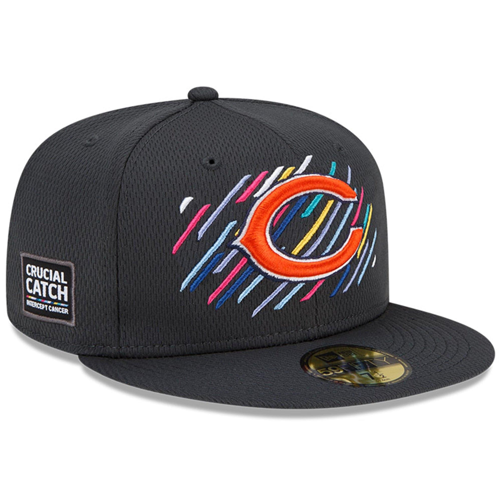 New Era Caps Chicago Bears New Era NFL 2021 Crucial Catch 59FIFTY Fitted Hat - Steel
