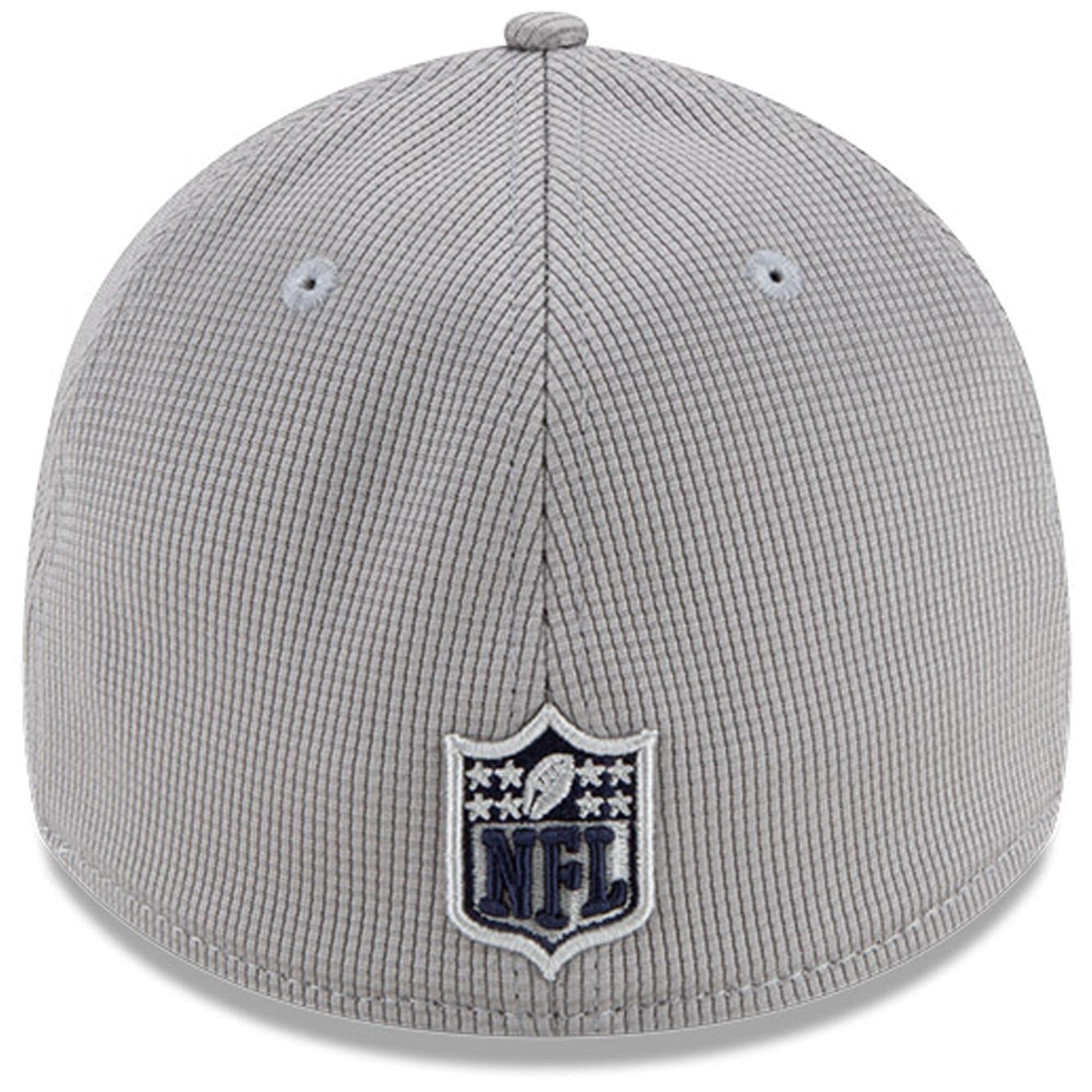 New Era Caps Chicago Bears New Era NFL 2021 Sideline Home 39THIRTY Flex Fit Hat - Grey