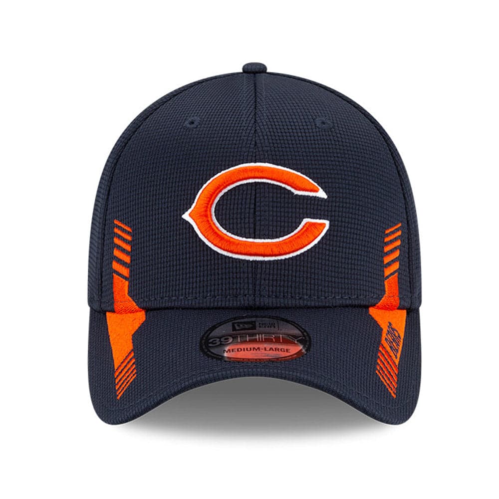 New Era Caps Chicago Bears New Era NFL 2021 Sideline Home 39THIRTY Flex Fit Hat - Navy