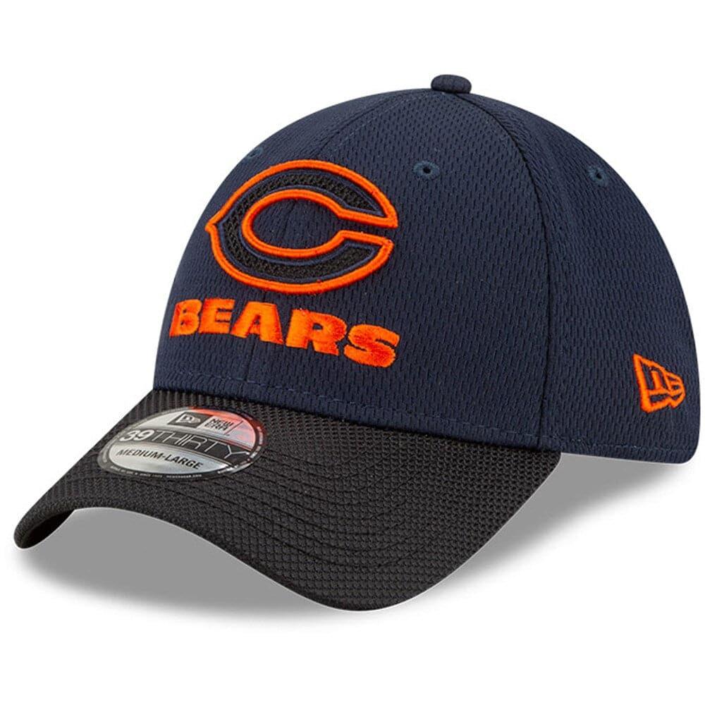 New Era Caps Chicago Bears New Era NFL 2021 Sideline Road 39THIRTY Flex Fit Hat - Navy