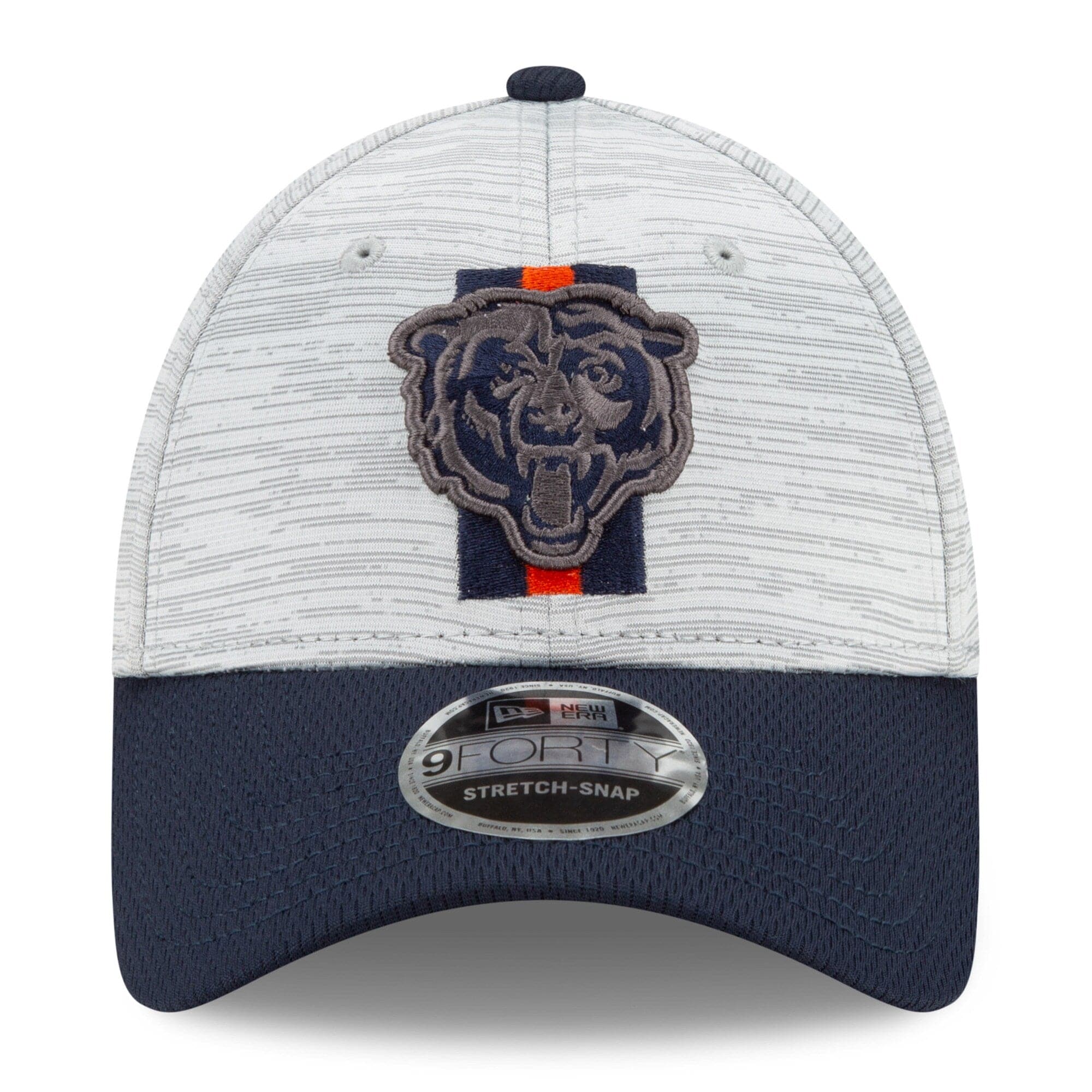 New Era Caps Chicago Bears New Era NFL 2021 Training Camp 9FORTY Curve Stretch Snapback Hat - Grey