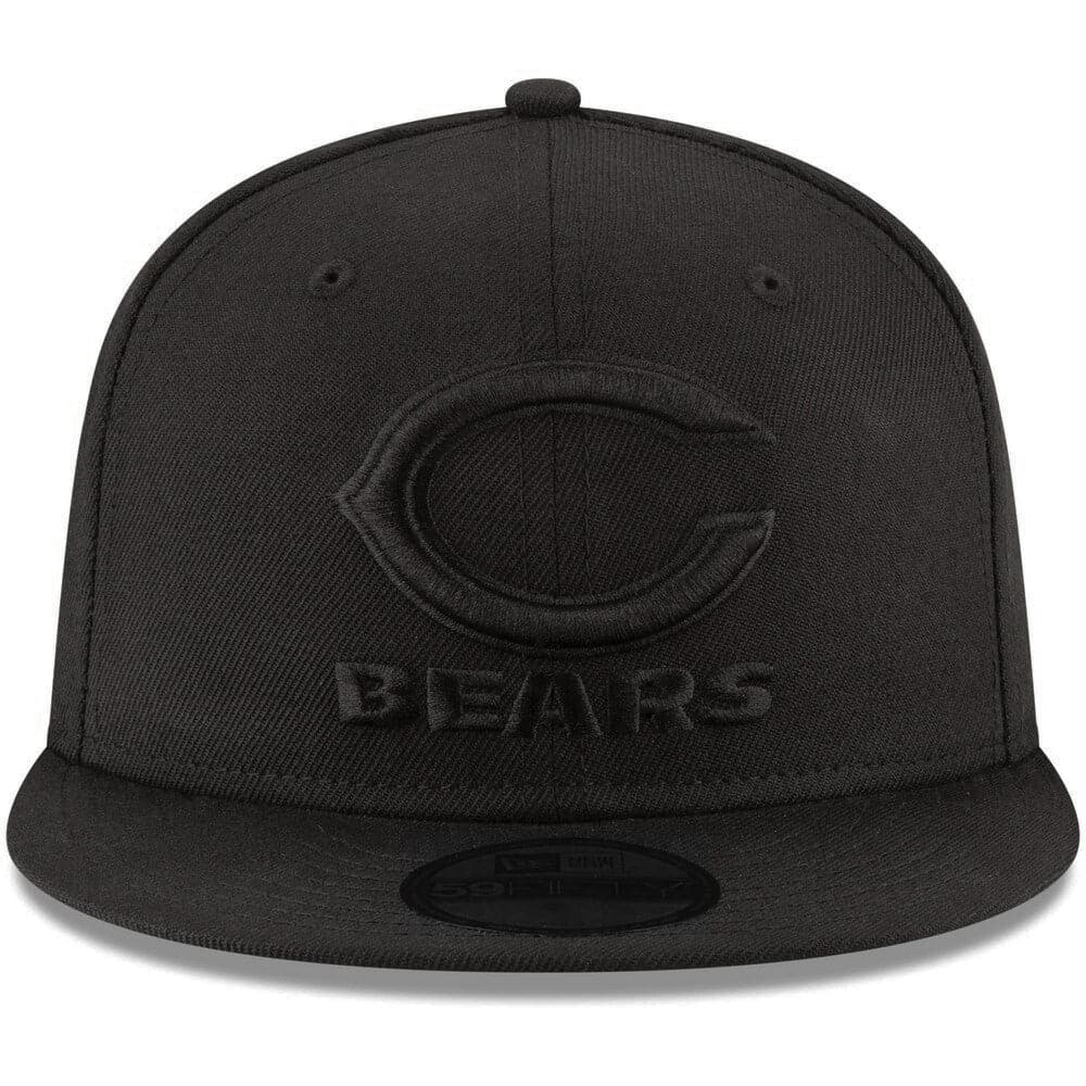 New Era Caps Chicago Bears New Era NFL Black On Black 9FIFTY Snapback Hat - Black