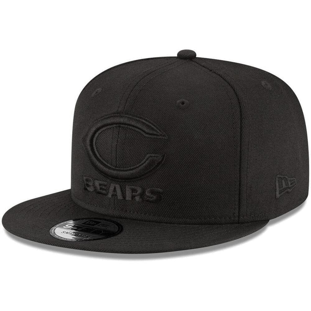 New Era Caps Chicago Bears New Era NFL Black On Black 9FIFTY Snapback Hat - Black