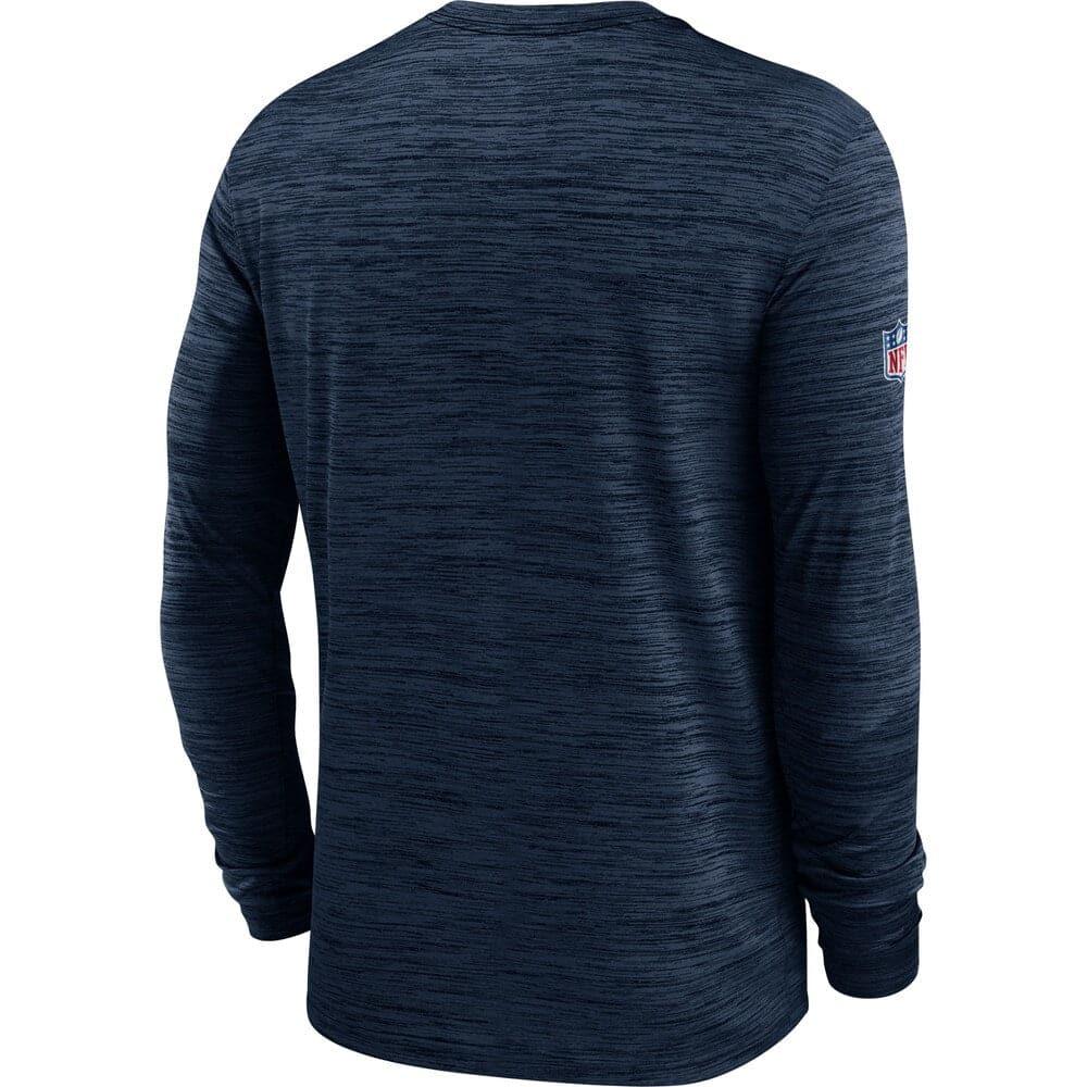 Nike T-Shirts Chicago Bears Nike NFL Velocity Sideline Performance Long Sleeve T-Shirt - Navy