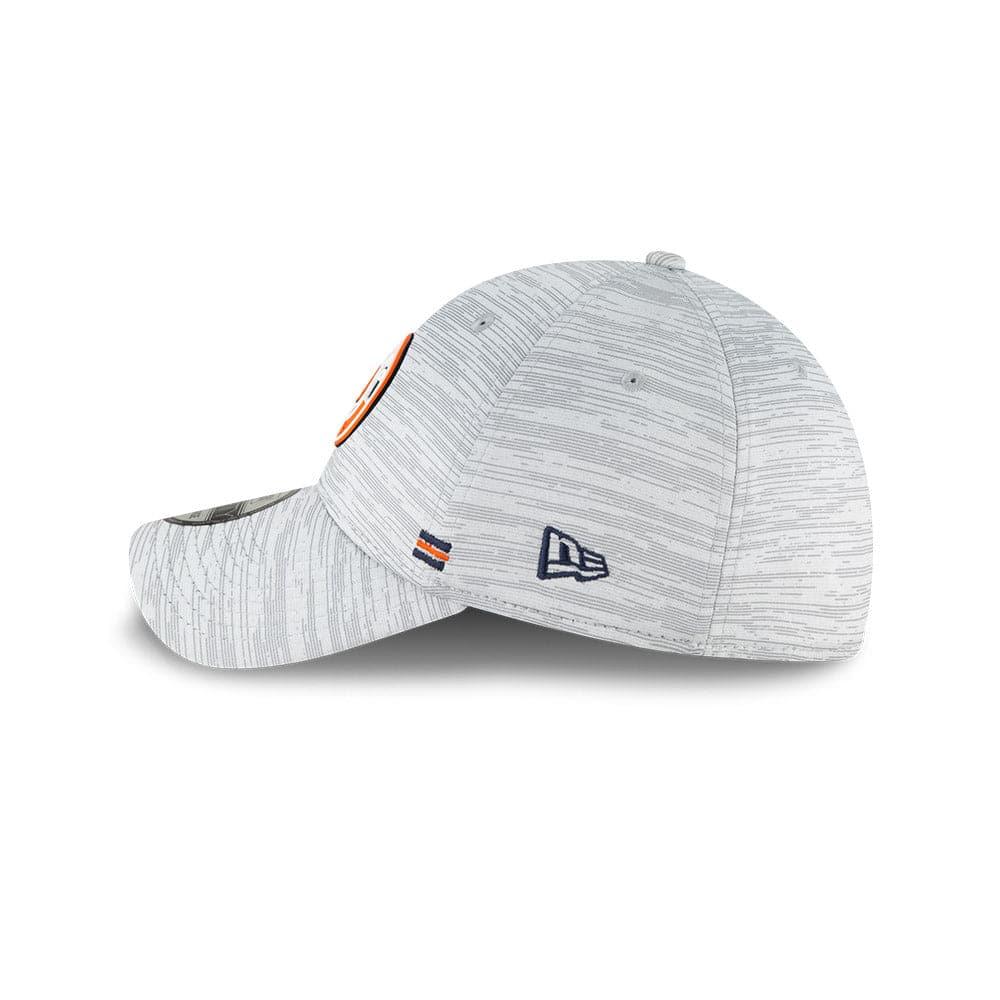 New Era Caps Chicago Bears Throwback New Era NFL 2020 Sideline 39THIRTY Flex Fit Curve Hat - Grey