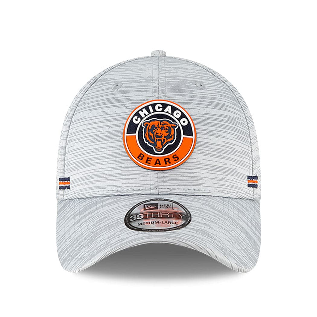 New Era Caps Chicago Bears Throwback New Era NFL 2020 Sideline 39THIRTY Flex Fit Curve Hat - Grey
