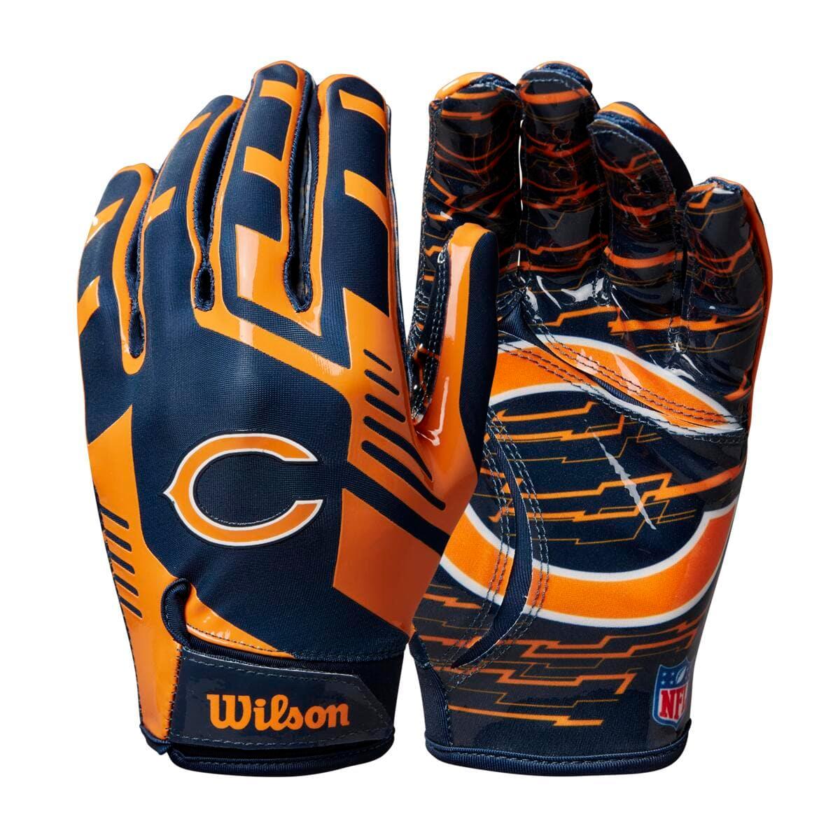 Wilson Sporting Goods Gloves Chicago Bears Wilson NFL Team Stretch Fit Receiver Gloves