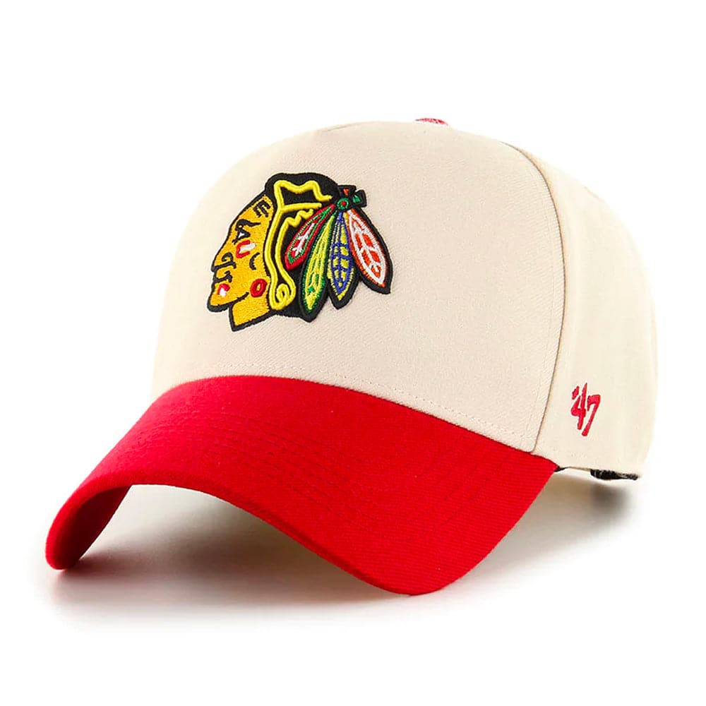 47 Brand Caps Chicago Blackhawks '47 NHL 2 Tone Replica MVP DT Snapback Hat - Natural