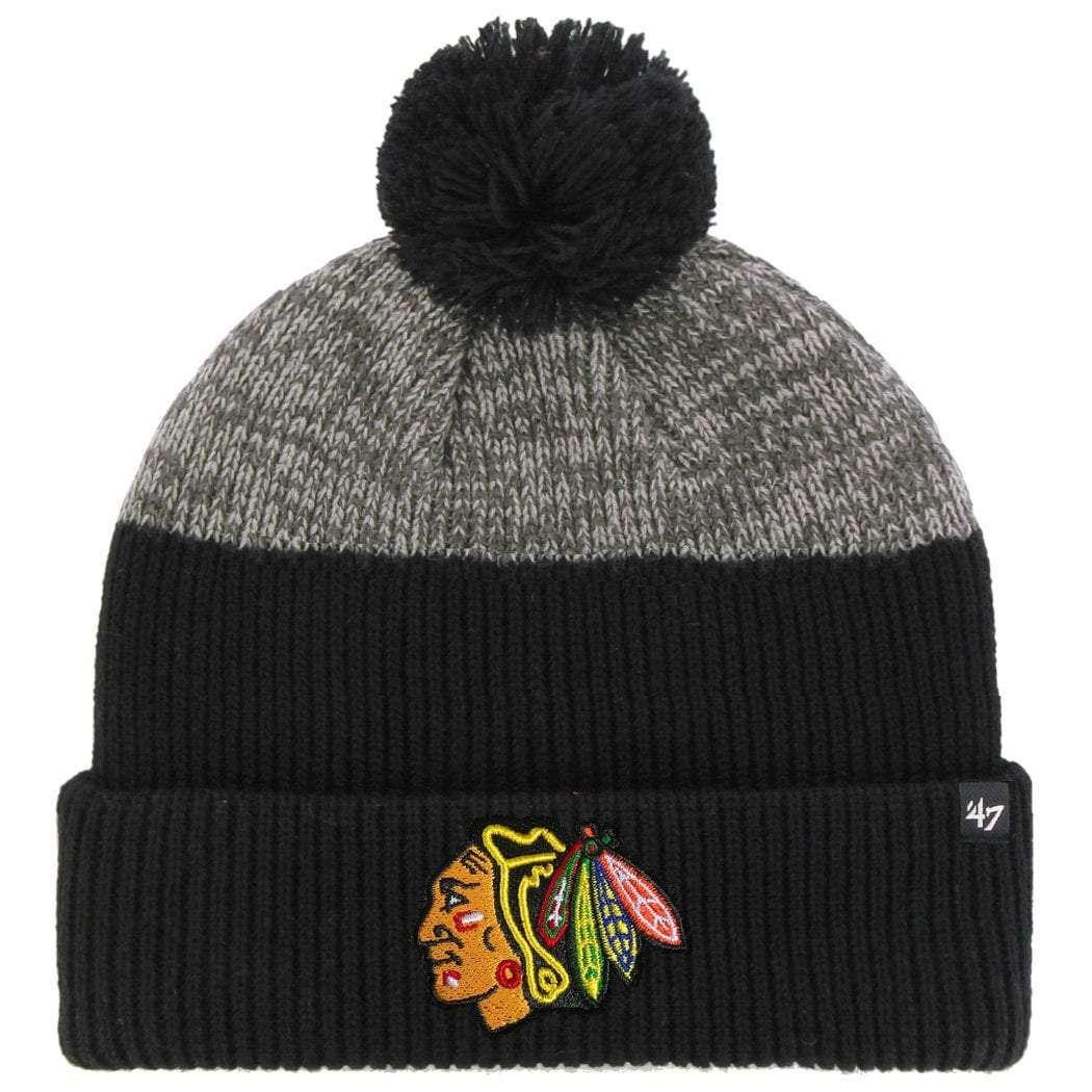 47 Brand Beanies Chicago Blackhawks '47 NHL Backdrop Cuff Knit Beanie - Black
