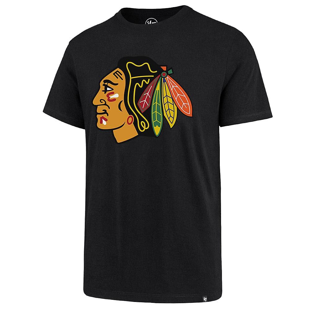 47 Brand T-Shirts Chicago Blackhawks '47 NHL Imprint Echo T-Shirt - Black