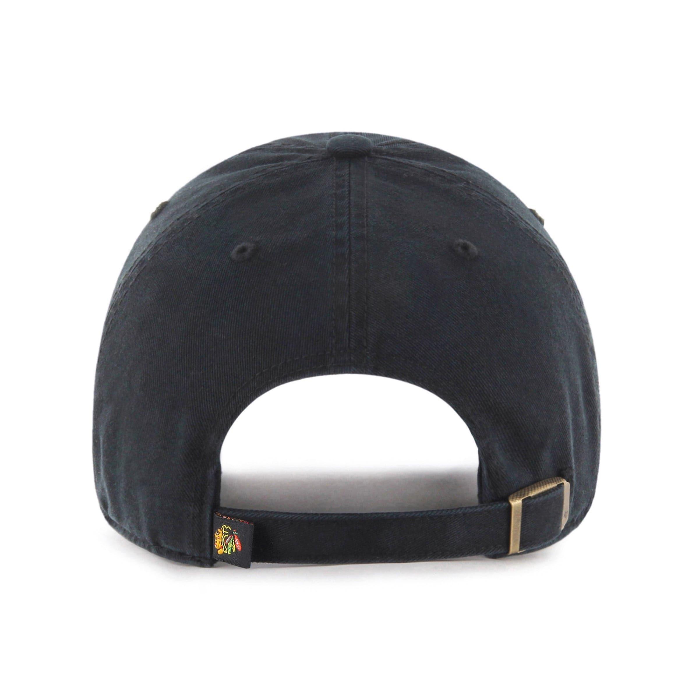 47 Brand Caps Chicago Blackhawks '47 NHL Team Clean Up Strapback Hat - Black