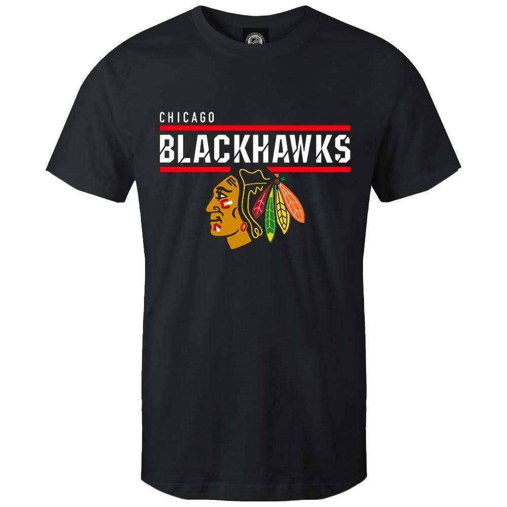 Majestic Athletic T-Shirts Chicago Blackhawks Majestic NHL Team Flex T-Shirt - Black