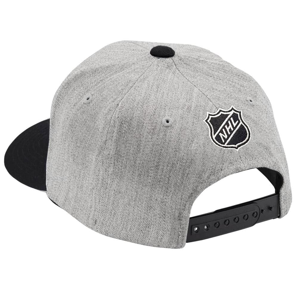 NHL Branded Caps Chicago Blackhawks NHL Black & White 2 Tone 110 Curve Snapback Hat - Heather