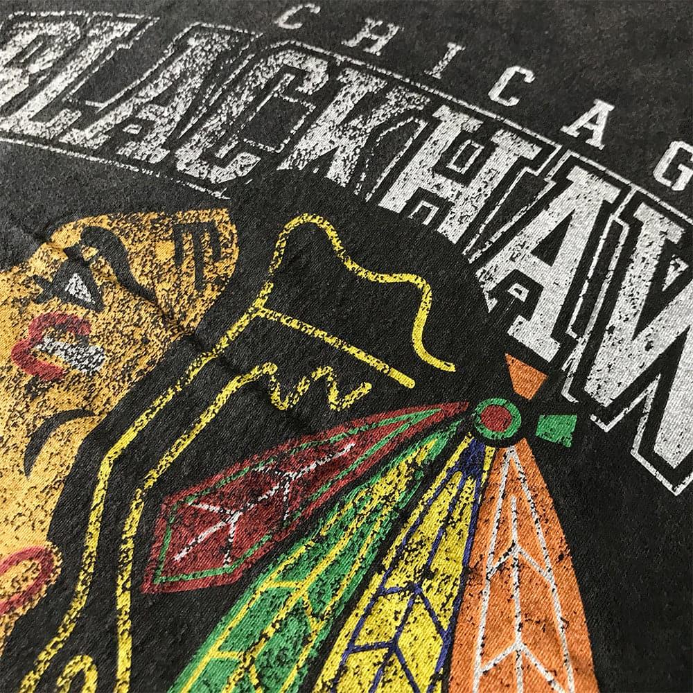 NHL Branded T-Shirts Chicago Blackhawks NHL Stanley Cup Champs Vintage T-Shirt - Vintage Black