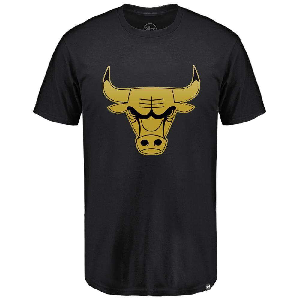 47 Brand T-Shirts Chicago Bulls '47 NBA Metallic Hook T-Shirt - Black