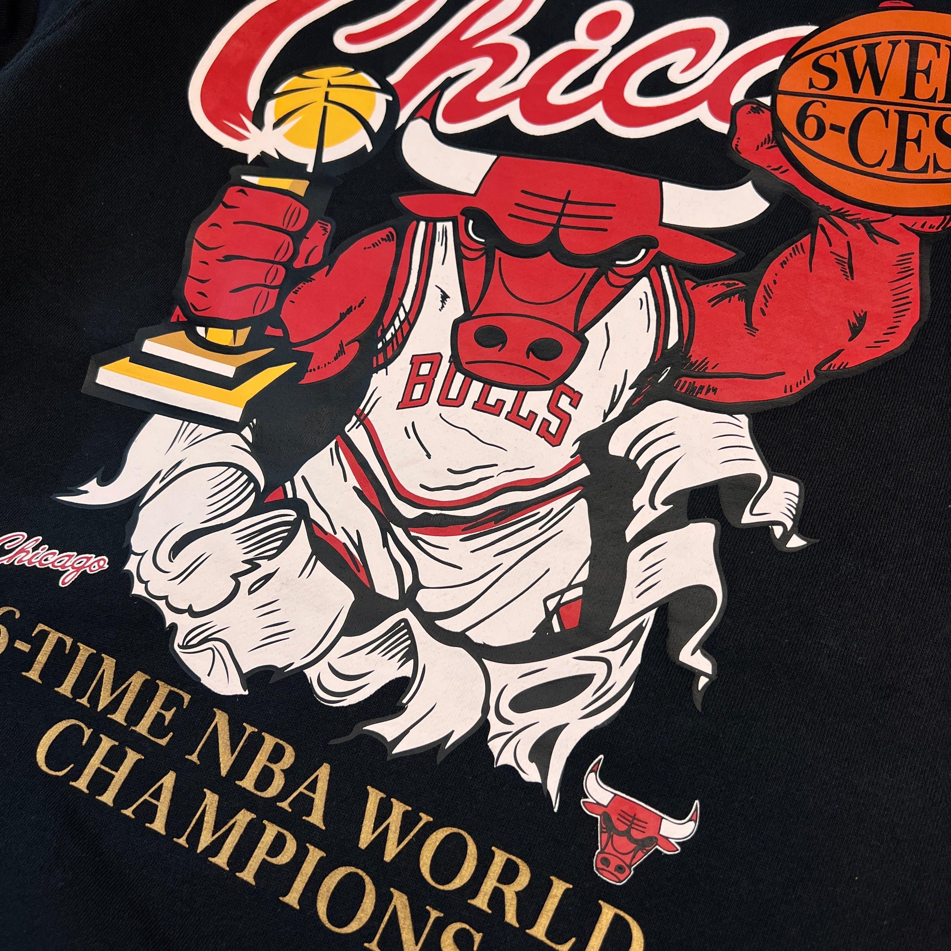 Mitchell And Ness Jumpers Chicago Bulls Mitchell & Ness NBA All Over 2.0 Crew Jumper - Red