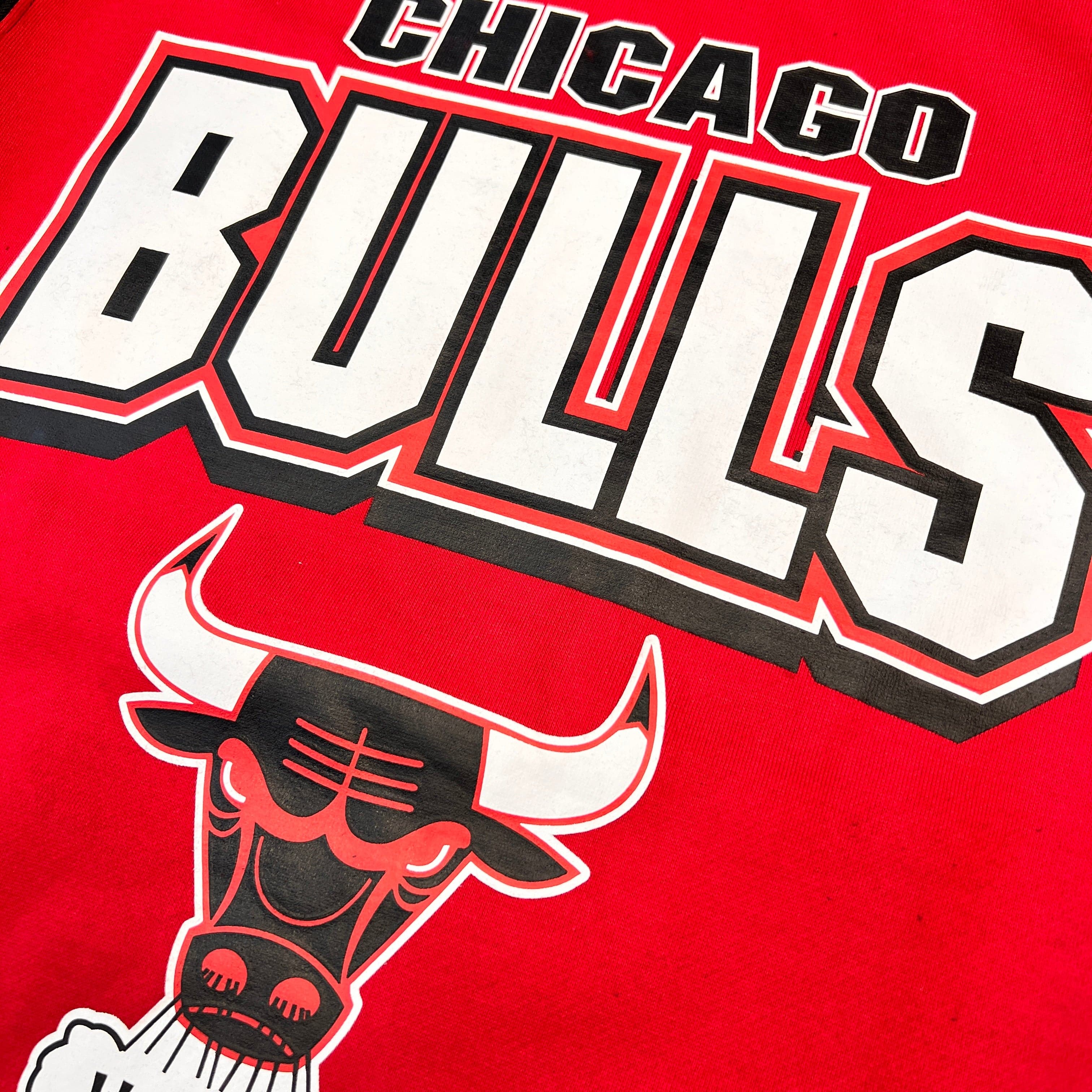 Mitchell And Ness Jumpers Chicago Bulls Mitchell & Ness NBA All Over 2.0 Crew Jumper - Red