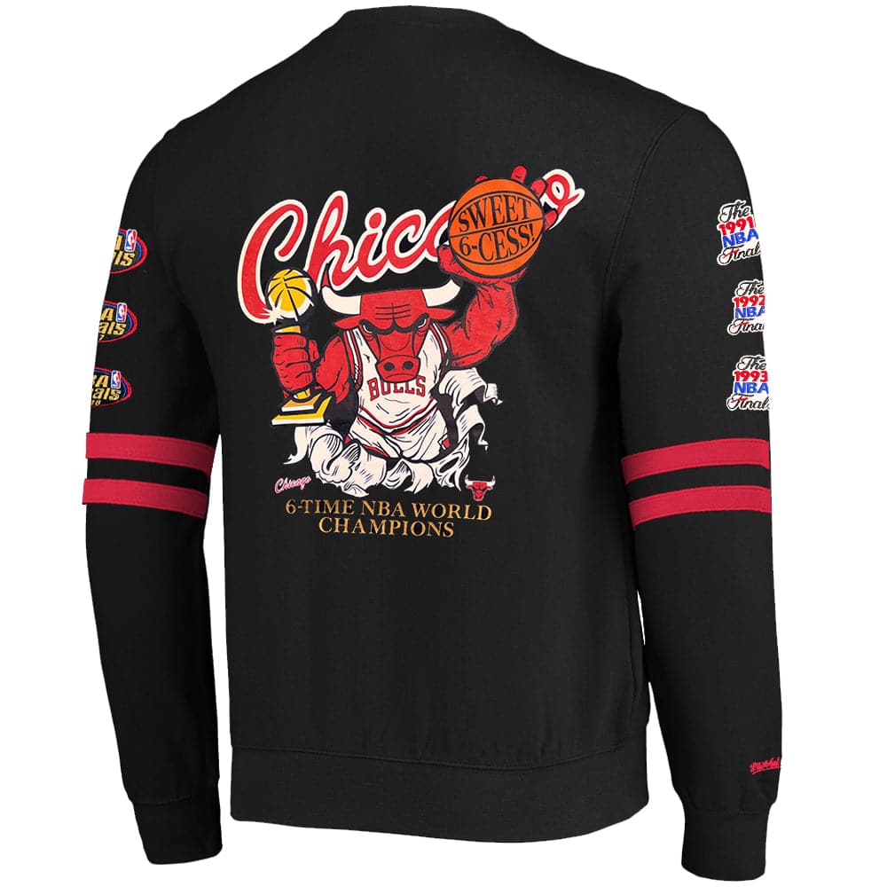 Mitchell And Ness Jumpers Chicago Bulls Mitchell & Ness NBA All Over 2.0 Crew Jumper - Red
