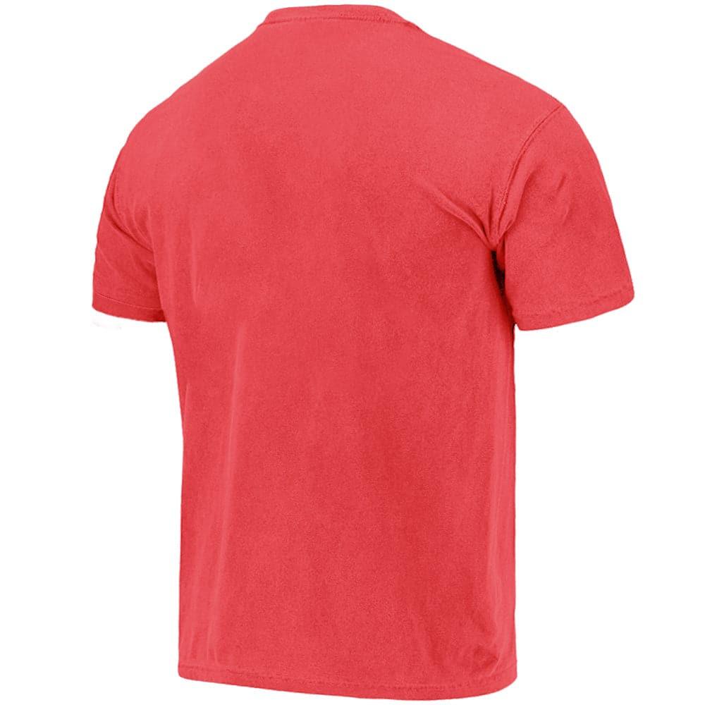 Mitchell And Ness T-Shirts Chicago Bulls Mitchell & Ness NBA Beveled Vintage T-Shirt - Faded Red