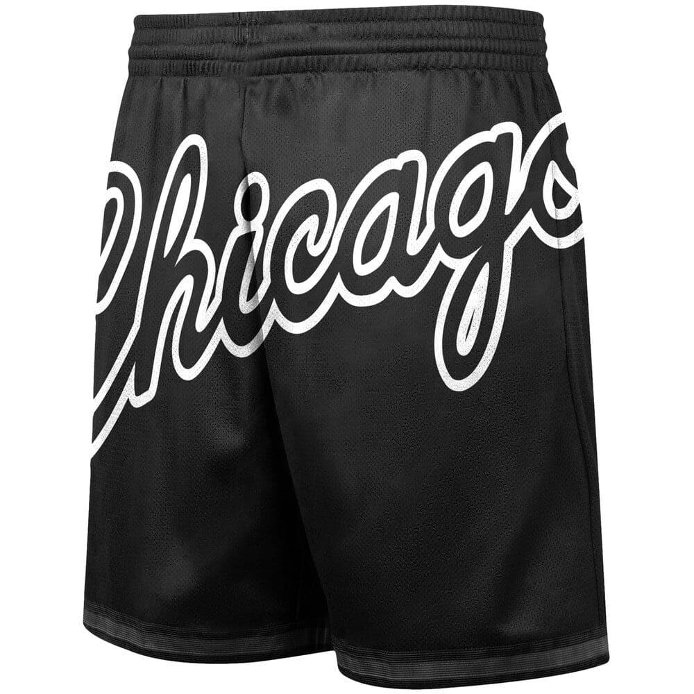 Mitchell And Ness Shorts Chicago Bulls Mitchell & Ness NBA Big Face 3.0 Swingman Shorts - Black