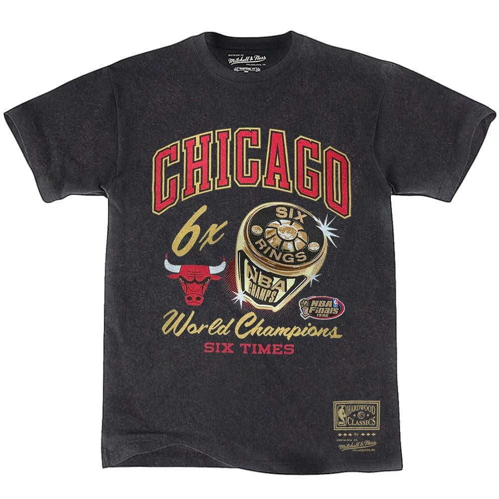 Mitchell And Ness T-Shirts Chicago Bulls Mitchell & Ness NBA Bling Rings Vintage T-Shirt - Black
