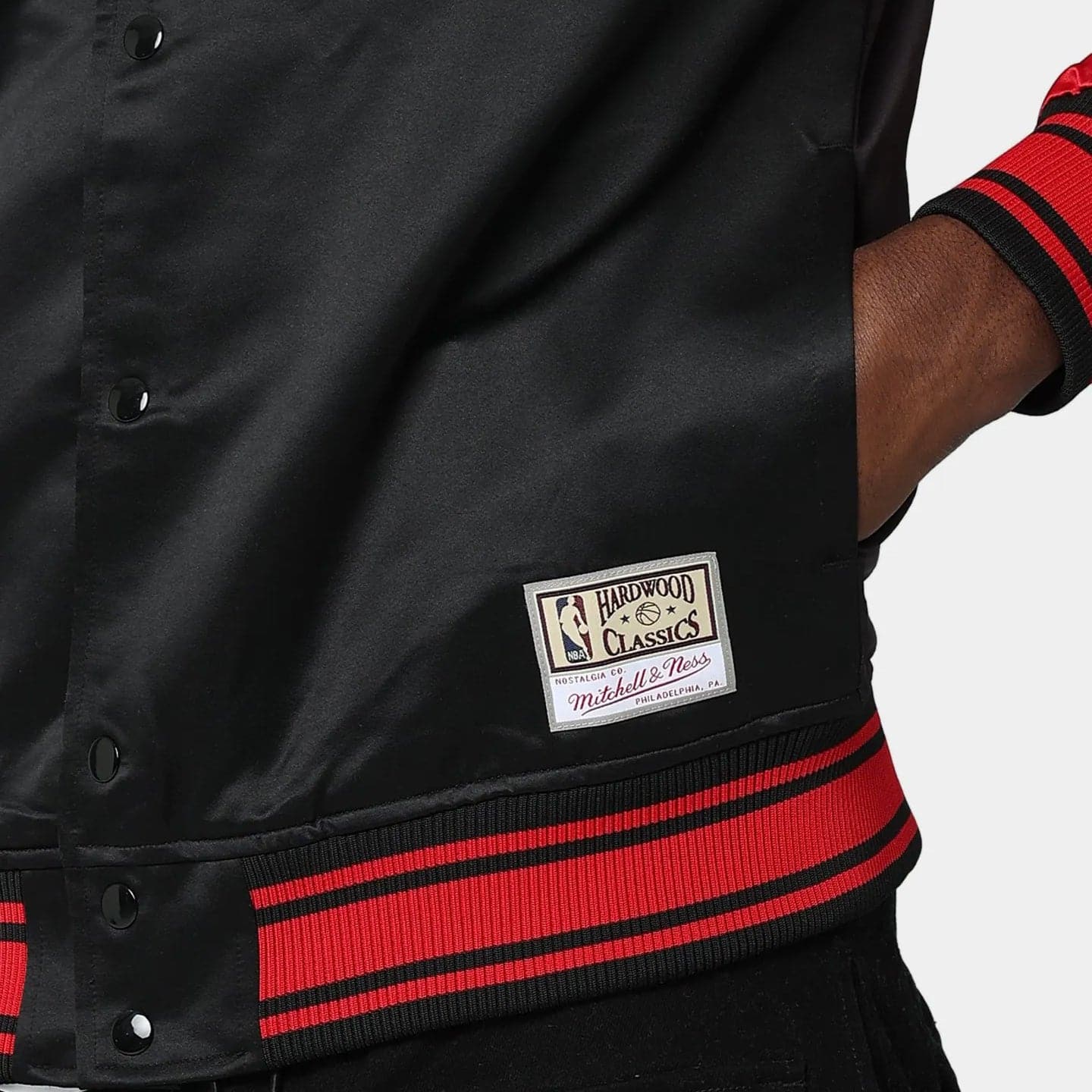 Mitchell And Ness Jackets Chicago Bulls Mitchell & Ness NBA Colossal Premium HWC Jacket - Black