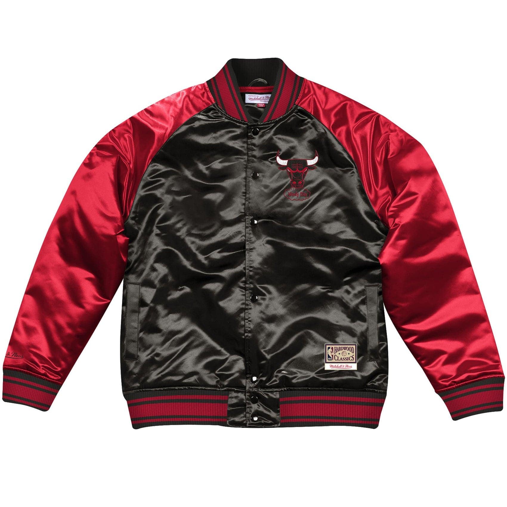 Mitchell And Ness Jackets Chicago Bulls Mitchell & Ness NBA Colossal Premium HWC Jacket - Black