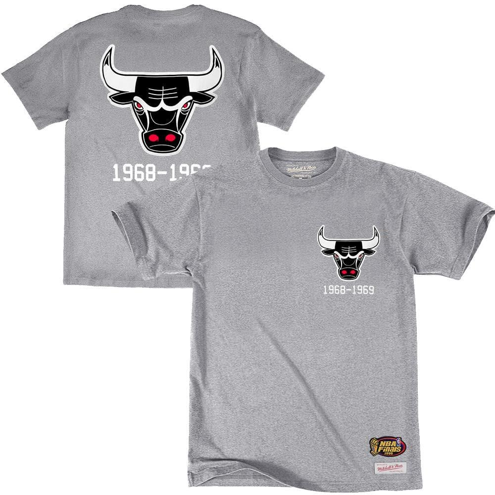 Mitchell And Ness T-Shirts Chicago Bulls Mitchell & Ness NBA Colour Pop T-Shirt - Grey