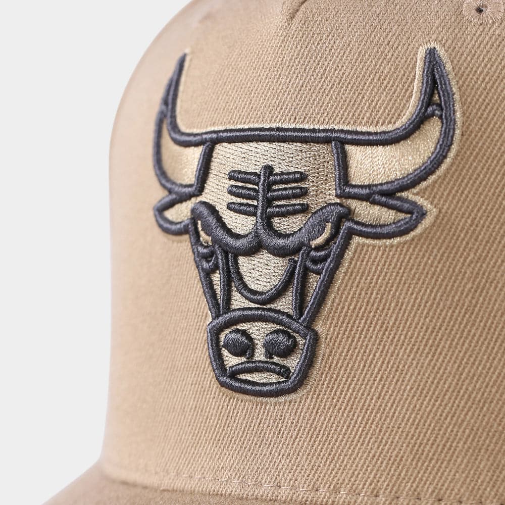 Mitchell And Ness Caps Chicago Bulls Mitchell & Ness NBA Diamond One Curve Snapback Hat - Clay