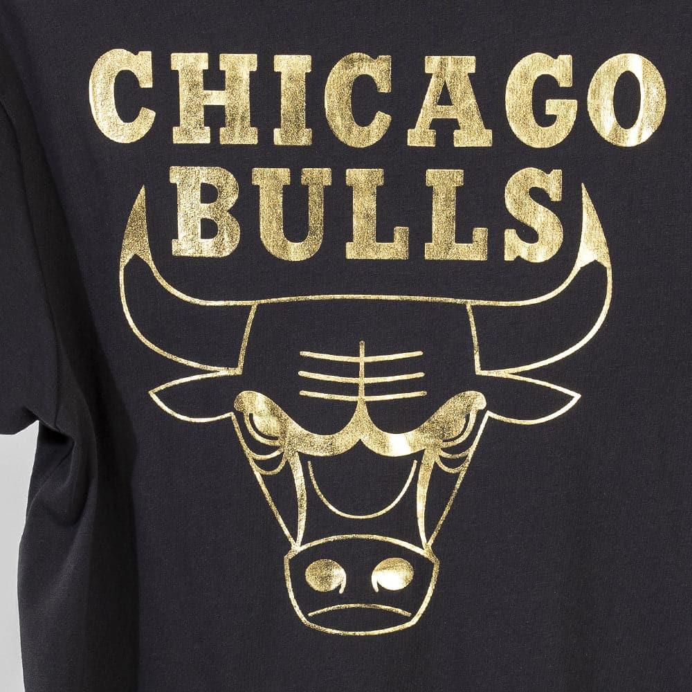 Mitchell And Ness T-Shirts Chicago Bulls Mitchell & Ness NBA Foil Logo T-Shirt - Faded Black