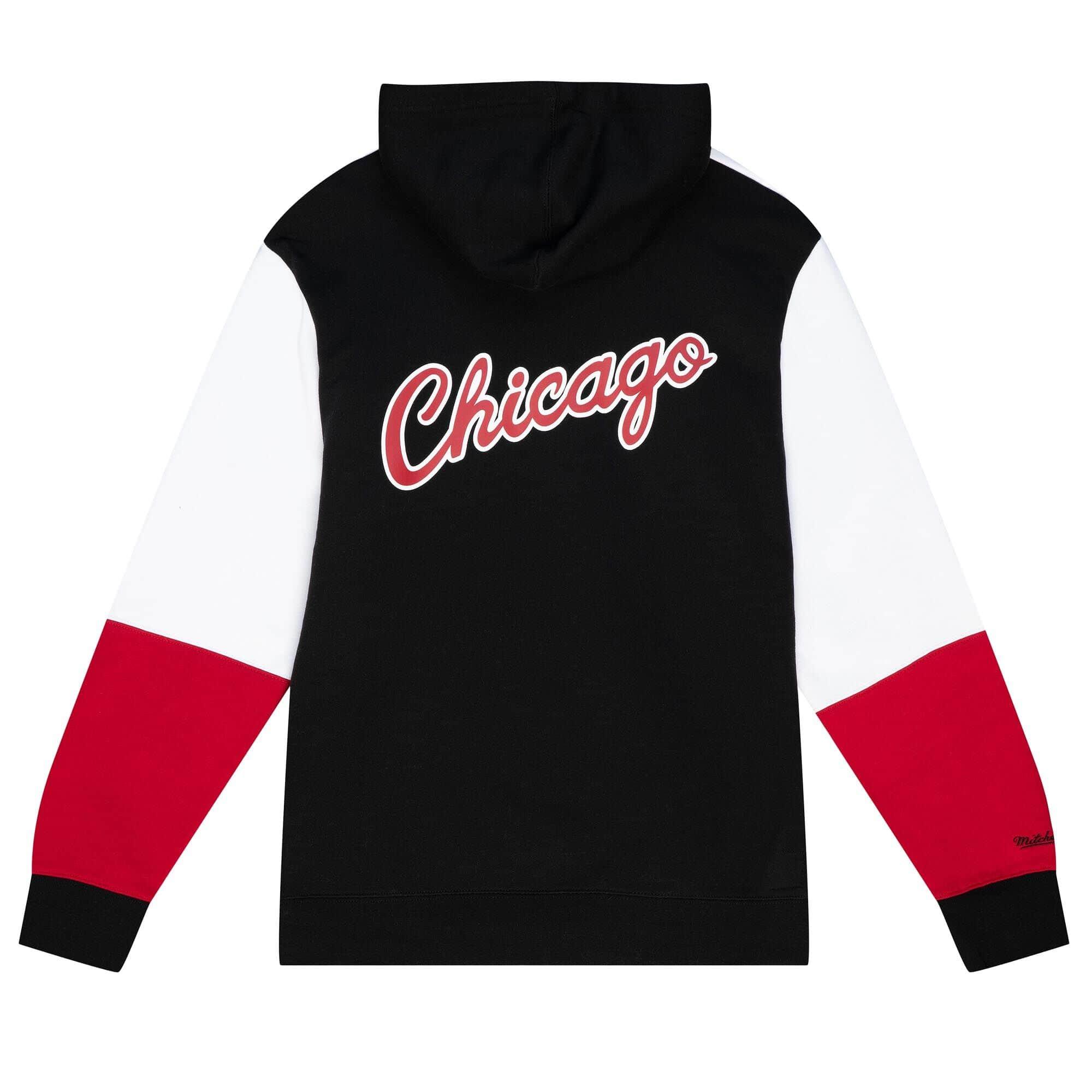 Mitchell And Ness Jumpers Chicago Bulls Mitchell & Ness NBA Fusion Fleece 2.0 Hoodie Jumper - Black
