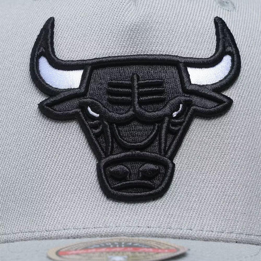 Mitchell And Ness Caps Chicago Bulls Mitchell & Ness NBA Greytones Classic Red Snapback Hat - Grey