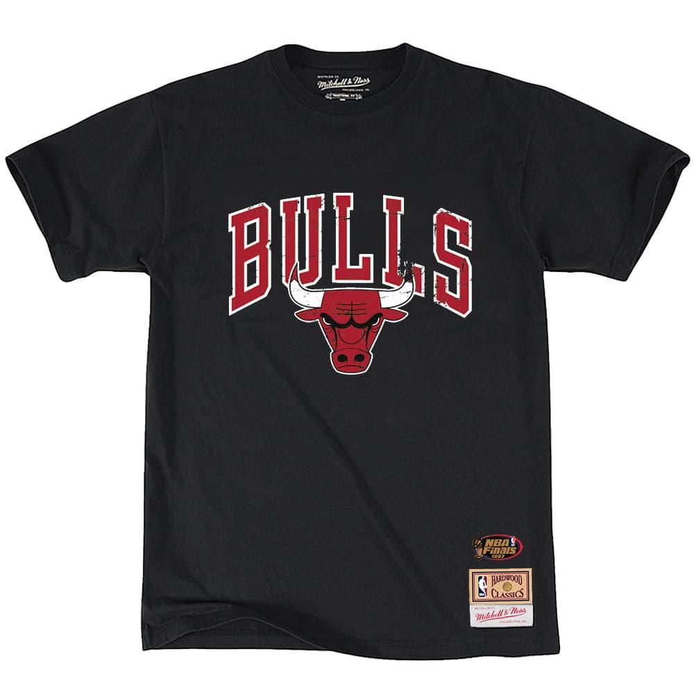 Mitchell And Ness T-Shirts Chicago Bulls Mitchell & Ness NBA Hat Hook T-Shirt - Black