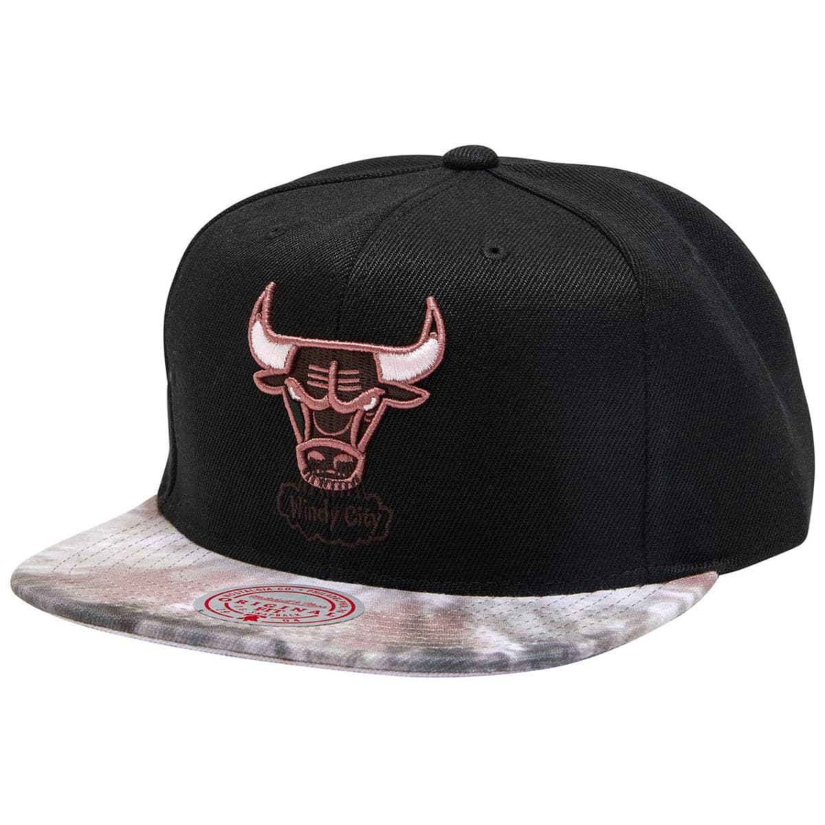 Mitchell And Ness Caps Chicago Bulls Mitchell & Ness NBA HWC Blizted Snapback Hat - Black