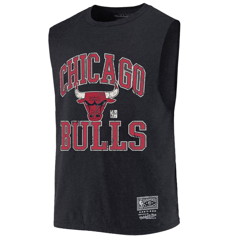 Mitchell And Ness T-Shirts Chicago Bulls Mitchell & Ness NBA HWC Ivy Arch Vintage Muscle T-Shirt - Faded Black