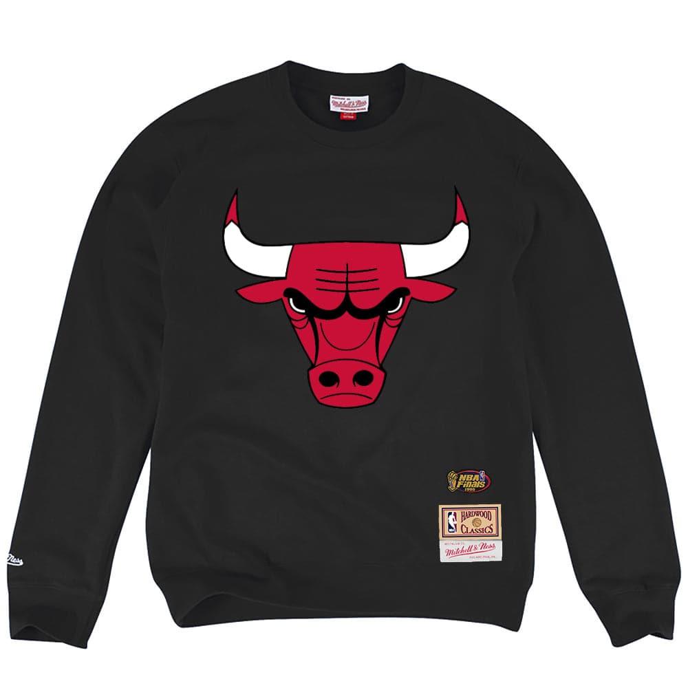 Mitchell And Ness Jumpers Chicago Bulls Mitchell & Ness NBA HWC Logo Crew Jumper - Black