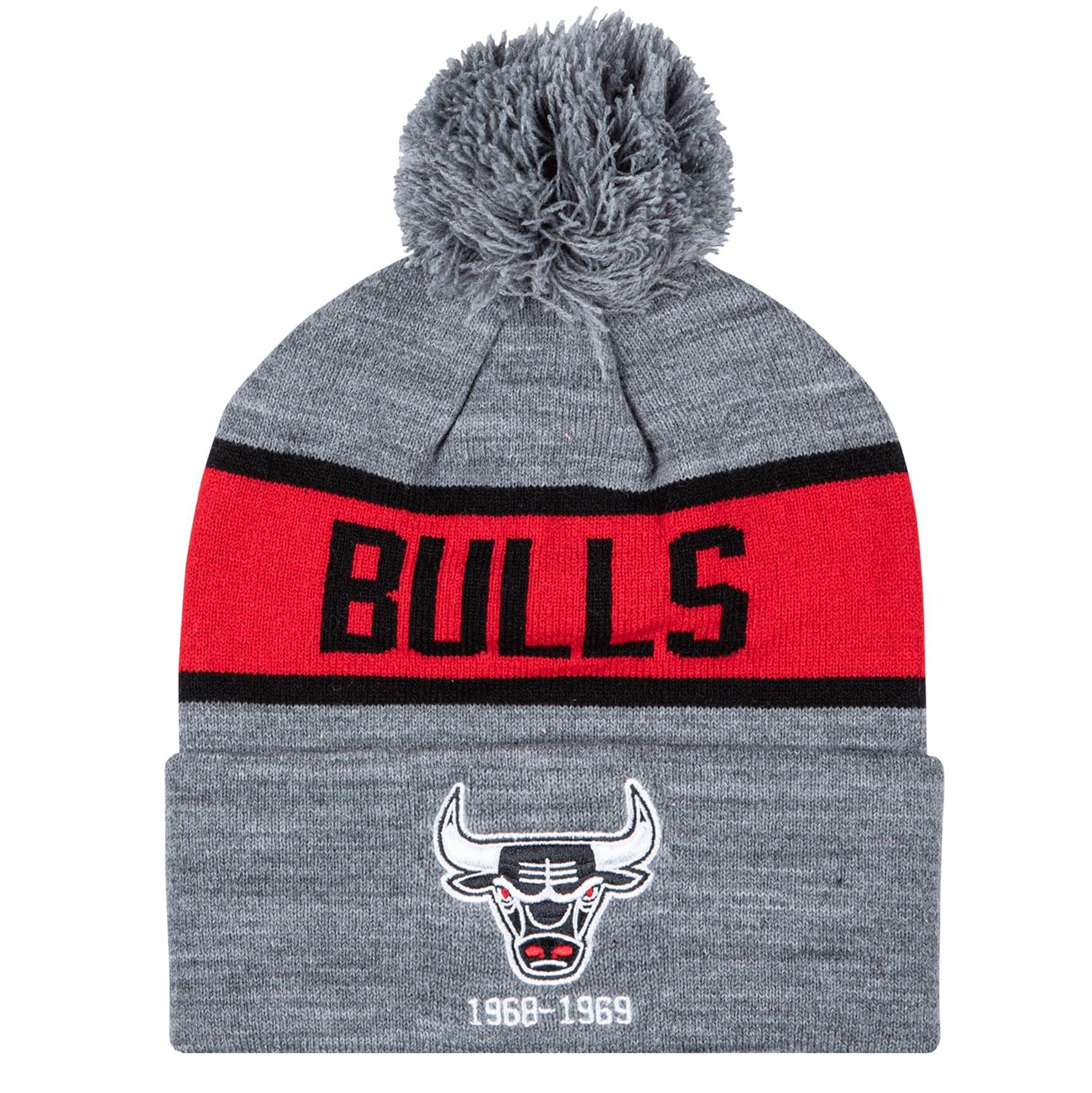 Mitchell And Ness Beanies Chicago Bulls Mitchell & Ness NBA HWC Team Tone Knit Beanie - Grey