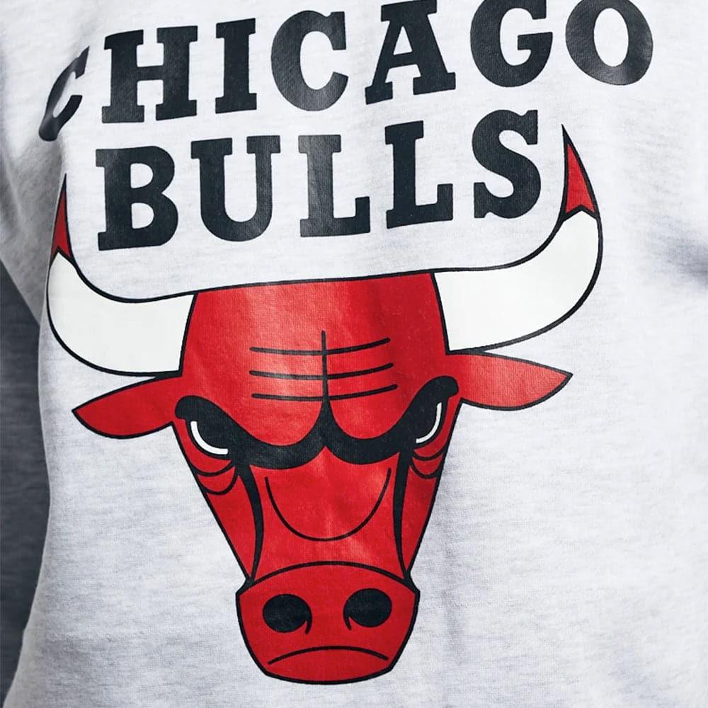 Mitchell And Ness Jumpers Chicago Bulls Mitchell & Ness NBA HWC Throwback Logo Crew Jumper - White Marle