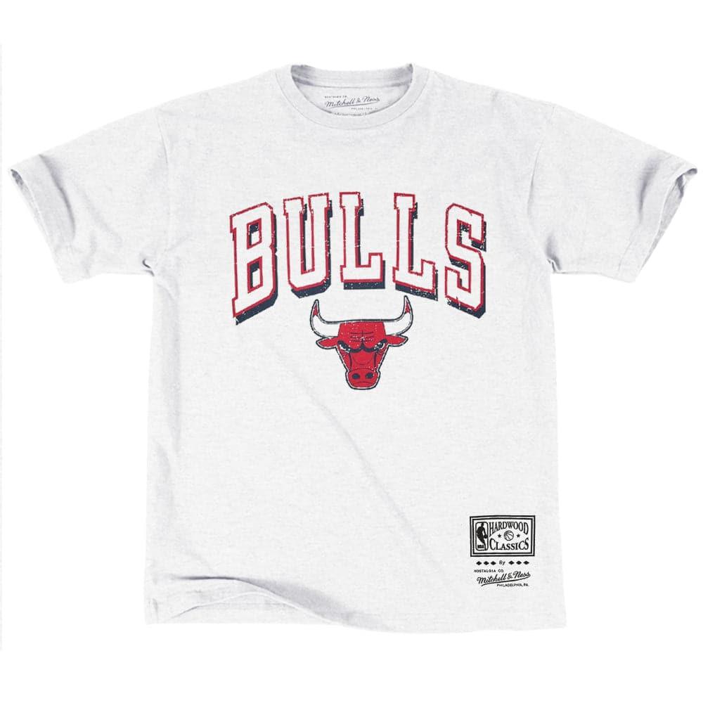 Mitchell And Ness T-Shirts Chicago Bulls Mitchell & Ness NBA Keyline Vintage T-Shirt - White